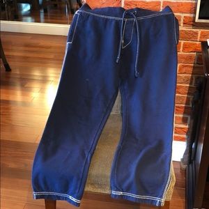 Men, true religion navy blue sweat pants